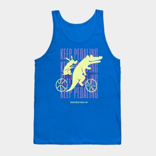 Keep Pedaling Alligator Dog Tank Top